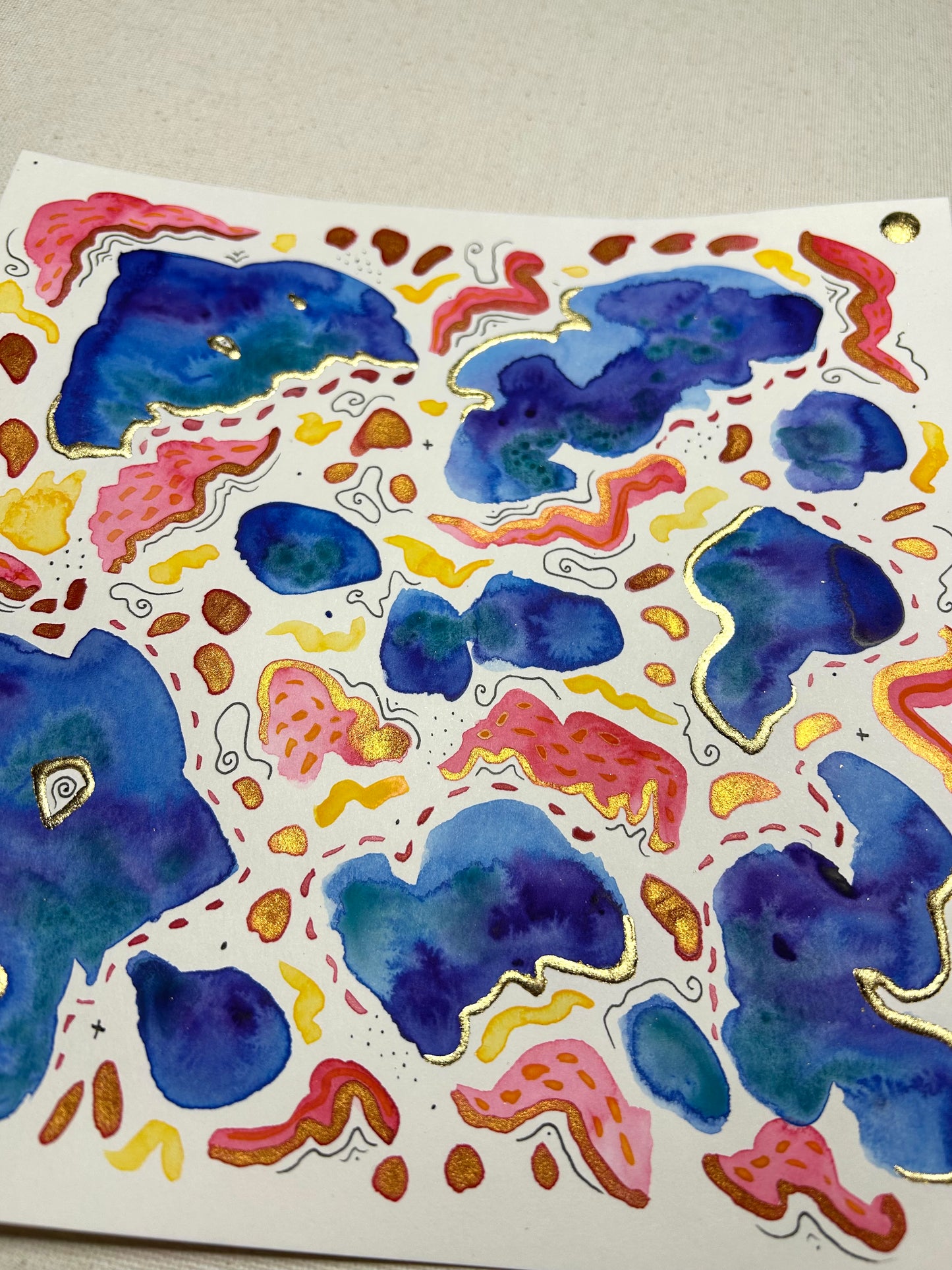 Map Fragment - Original 8x8 Painting