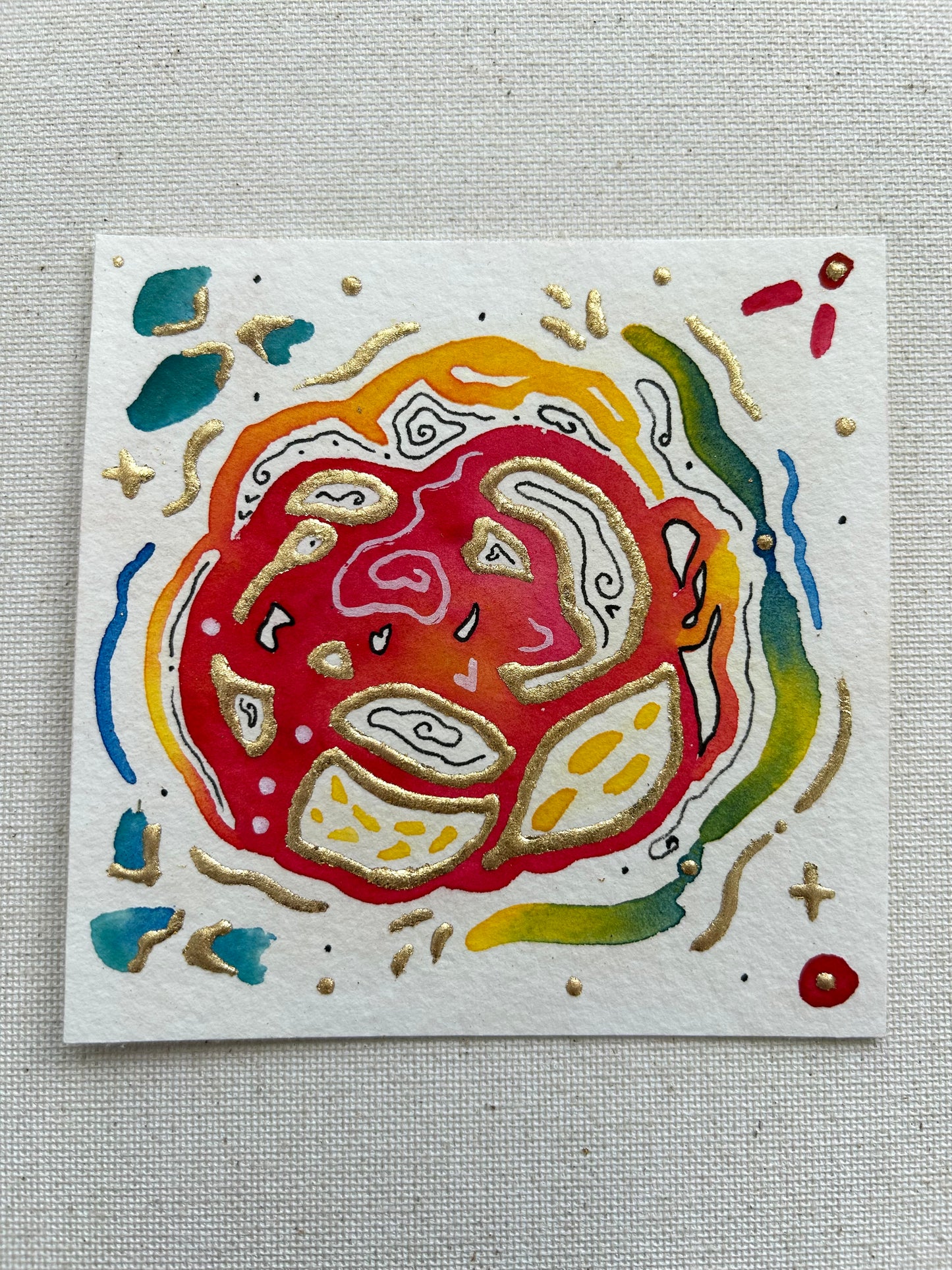 Map Fragment - Original 4x4 Painting