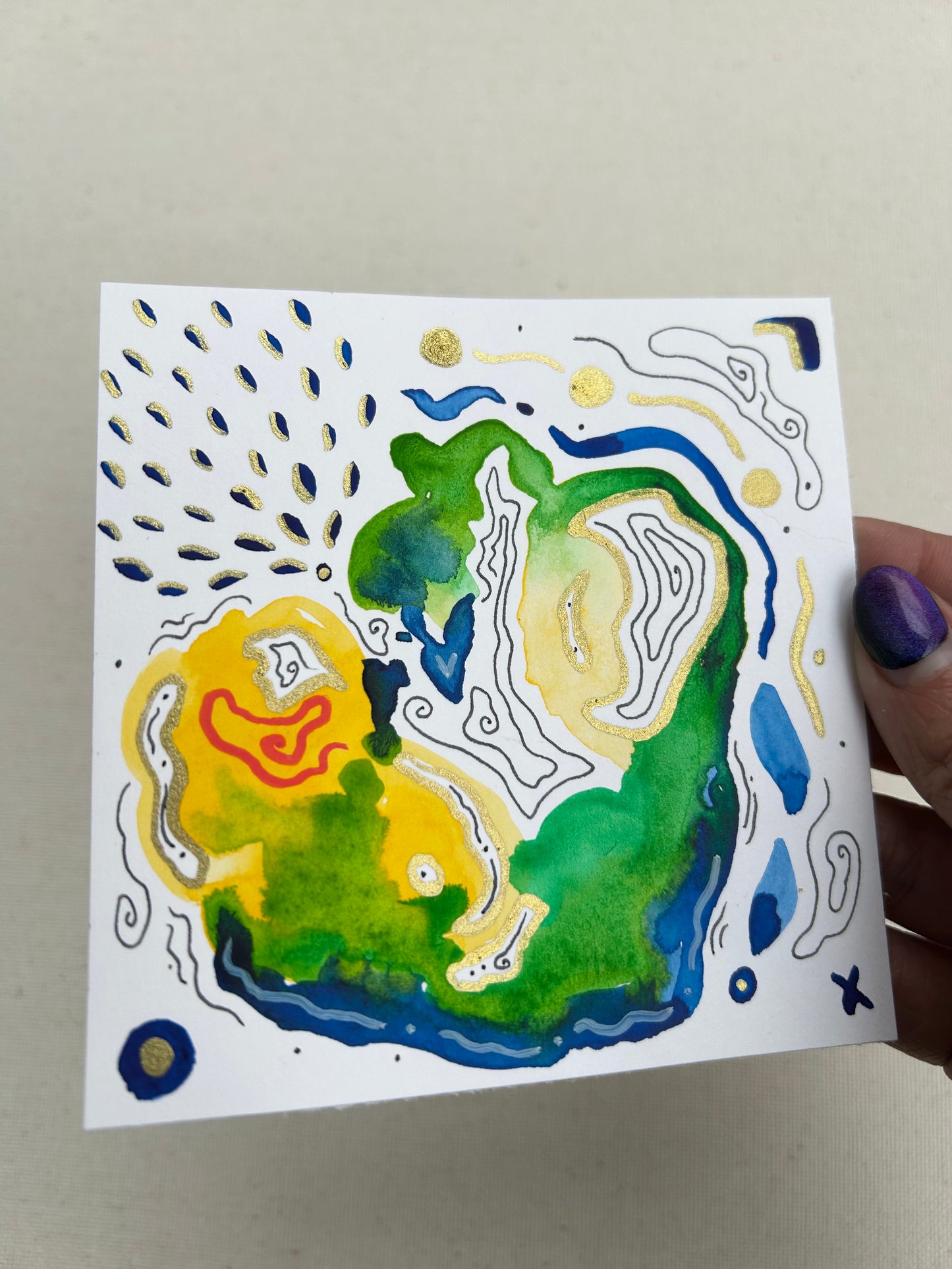 ‘Kelp Forest Edge No. 1’ - Original 4x4 Painting