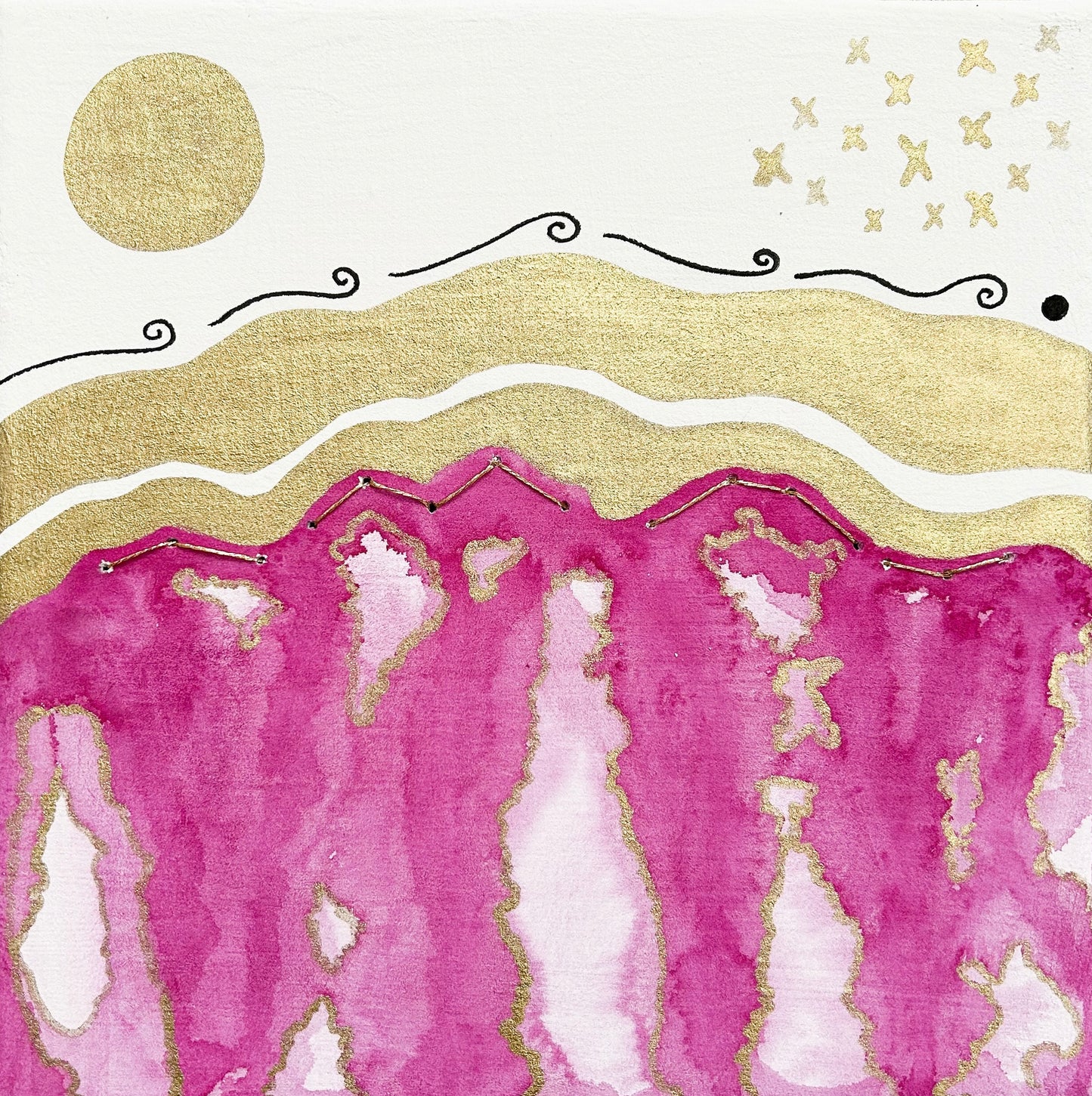 'Bleeding Sunset' - Embellished Art Print - Signed By the Artist - Limited Edition