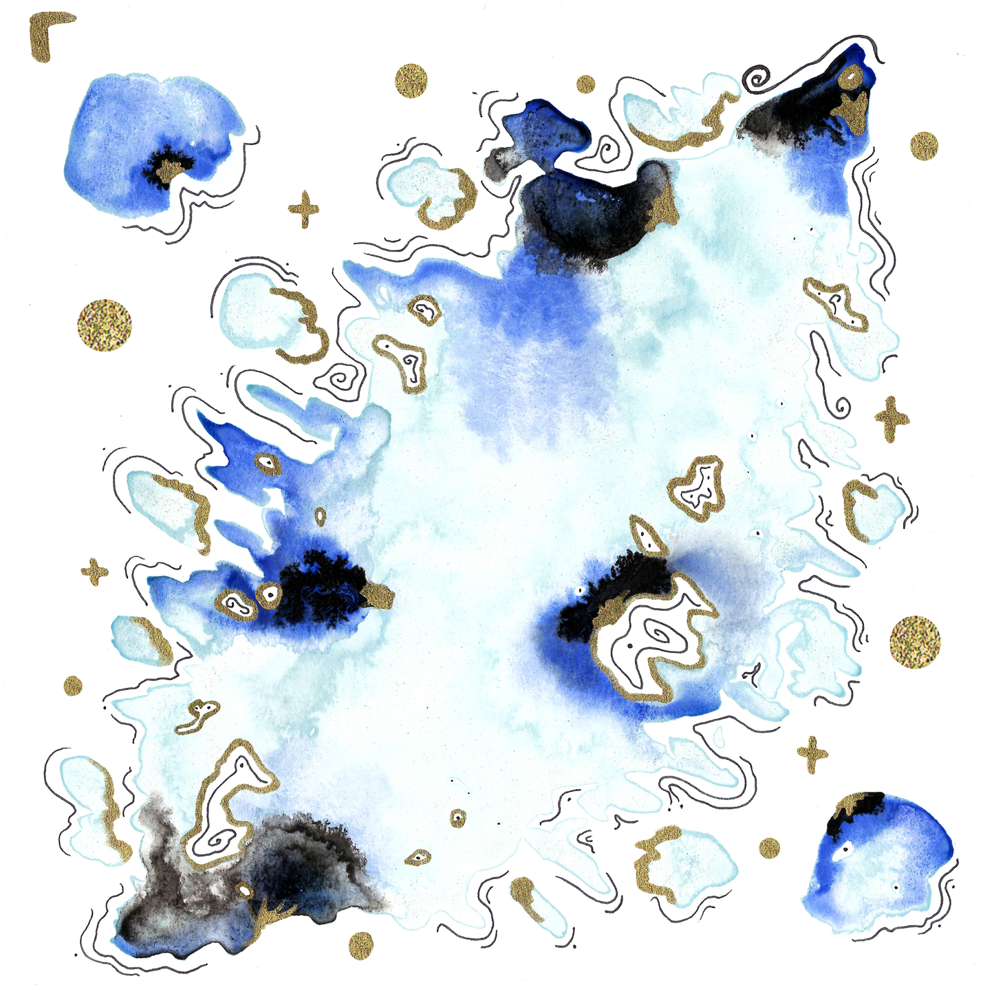 'Blue Burst No.2' - Limited Edition Fine Art Print - Signed by the Artist