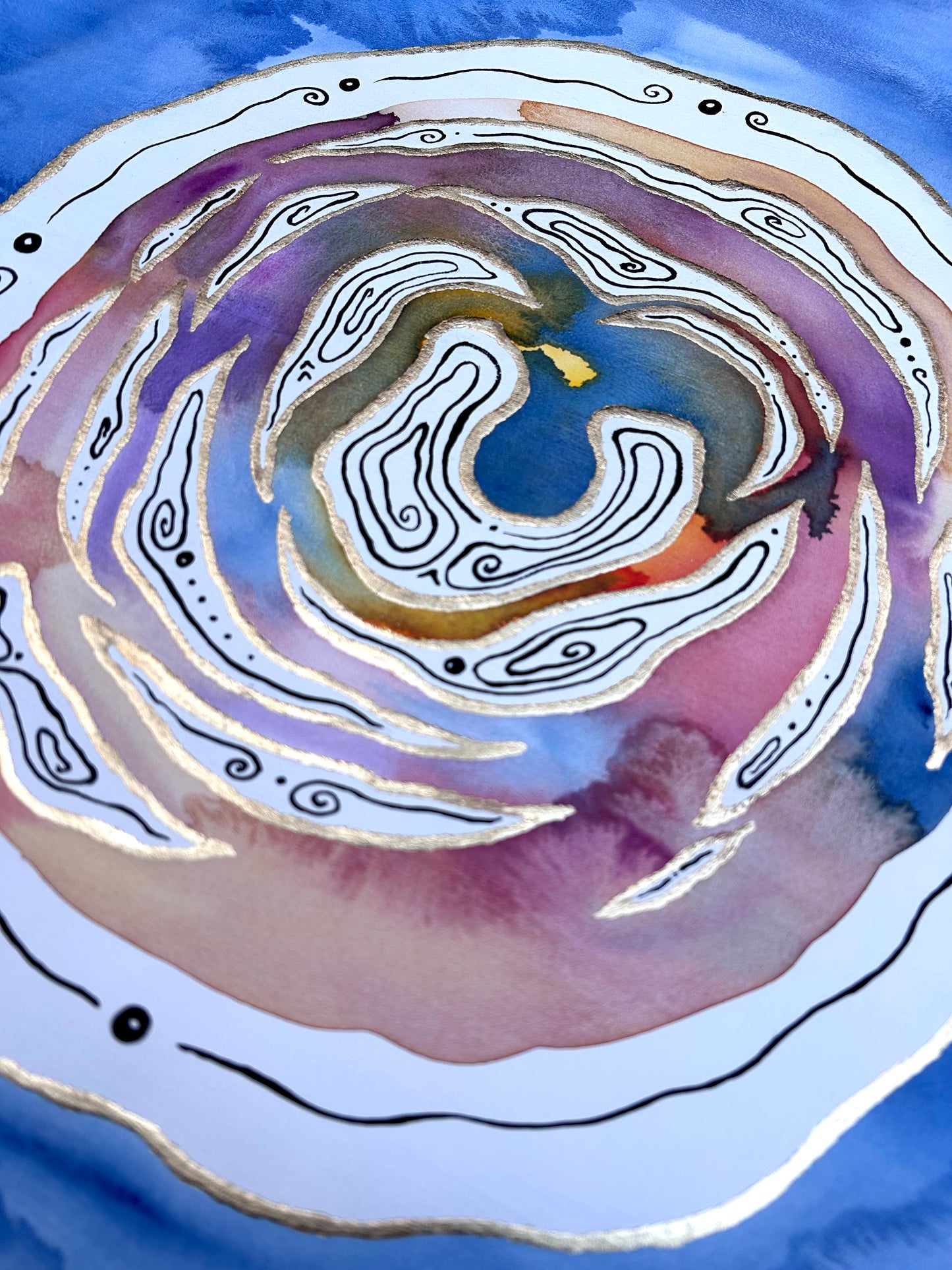 ‘Cosmic Sunset Portal’ - Original 24x24 Painting on Canvas