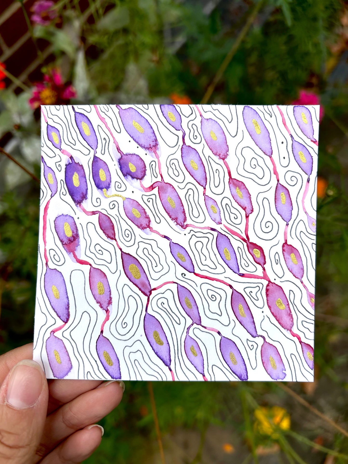 ‘Amethyst Dendrites’ - Original 4x4 Painting