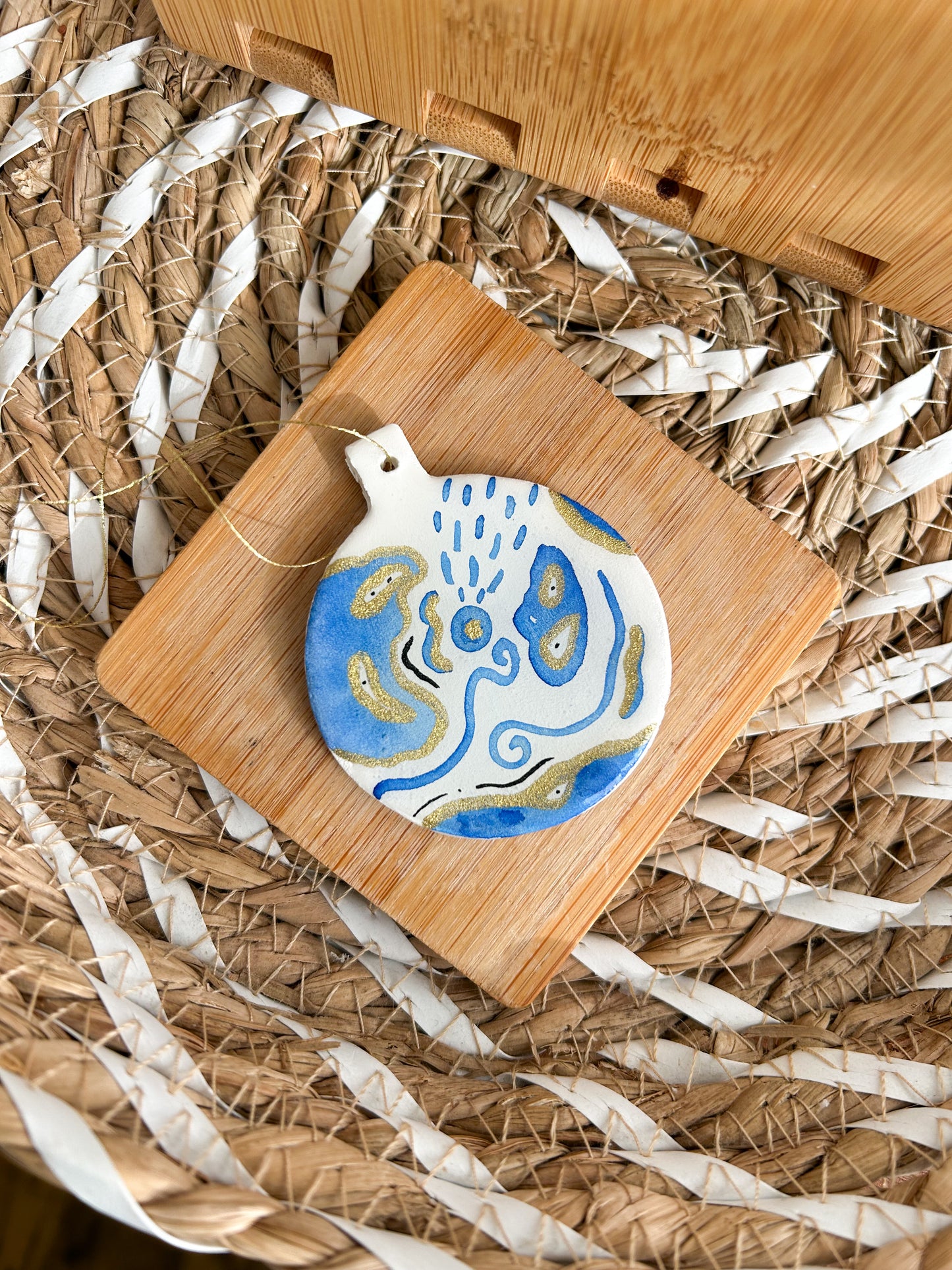 Blue Map Ornament No.1