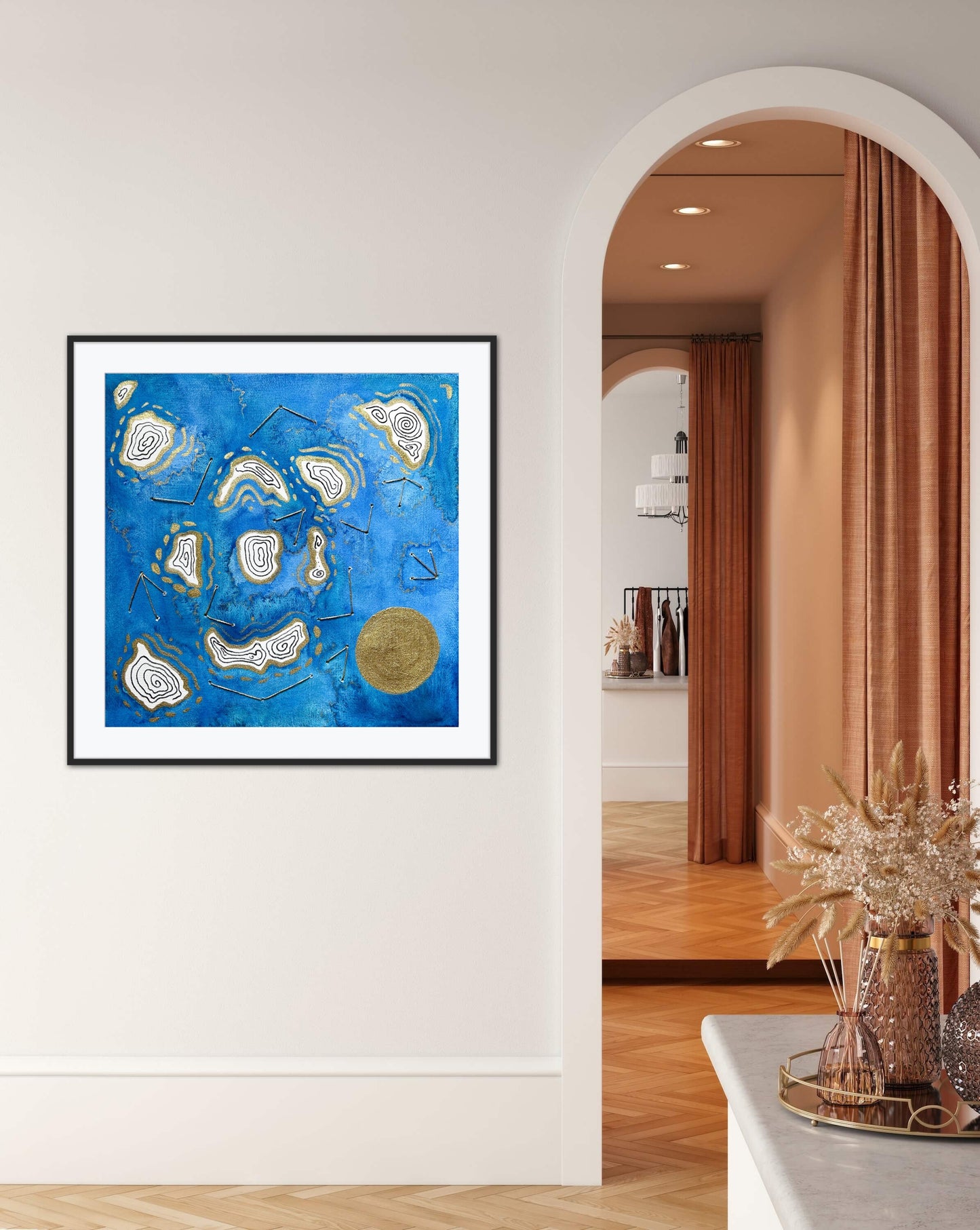 'Sun Over Sea' Embellished Art Print - Signed by the Artist - Limited Edition