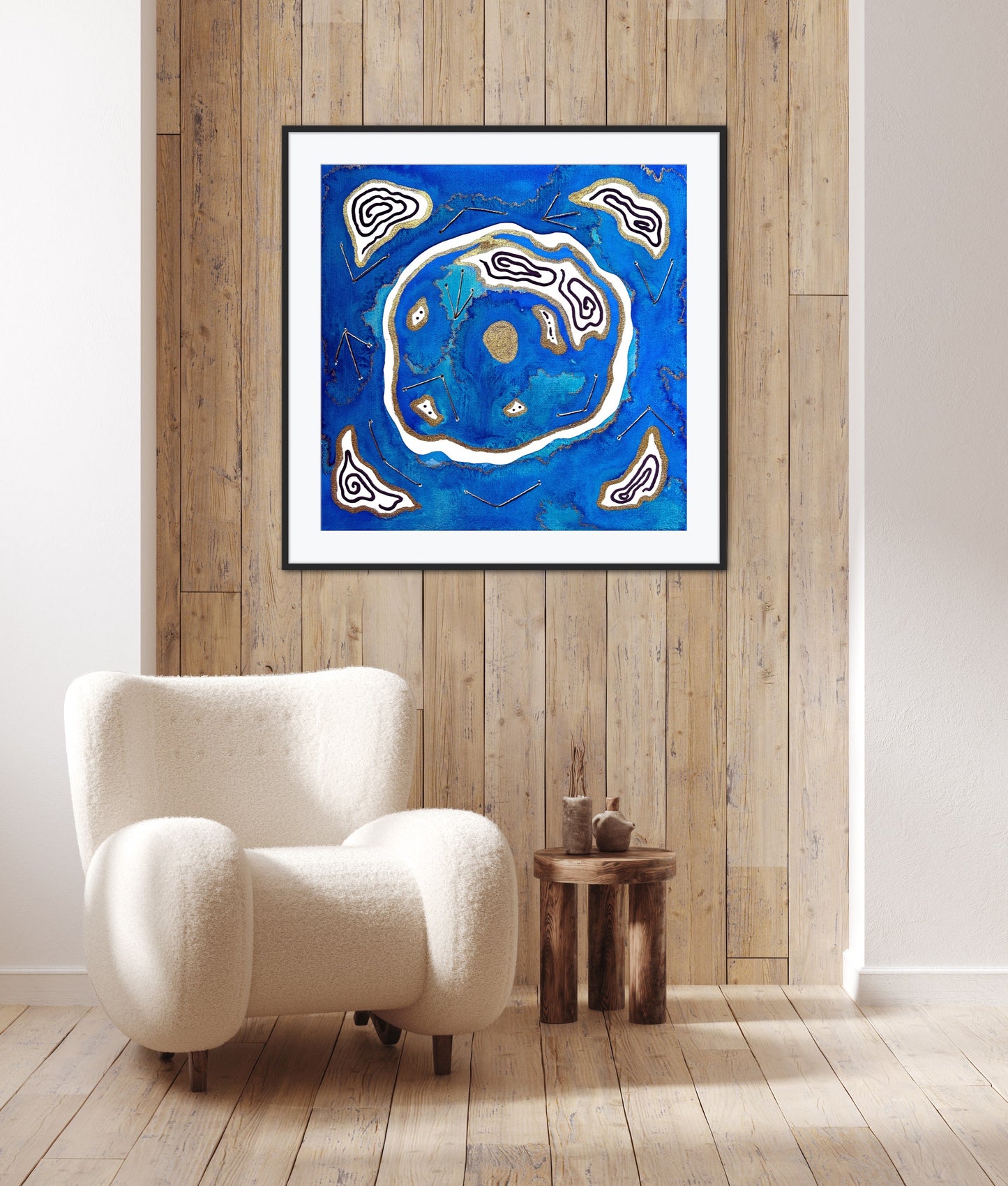 'Golden Tides' Embellished Art Print - Signed By the Artist - Limited Edition