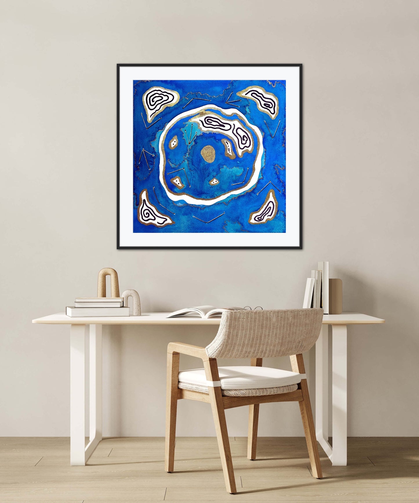 'Golden Tides' Embellished Art Print - Signed By the Artist - Limited Edition