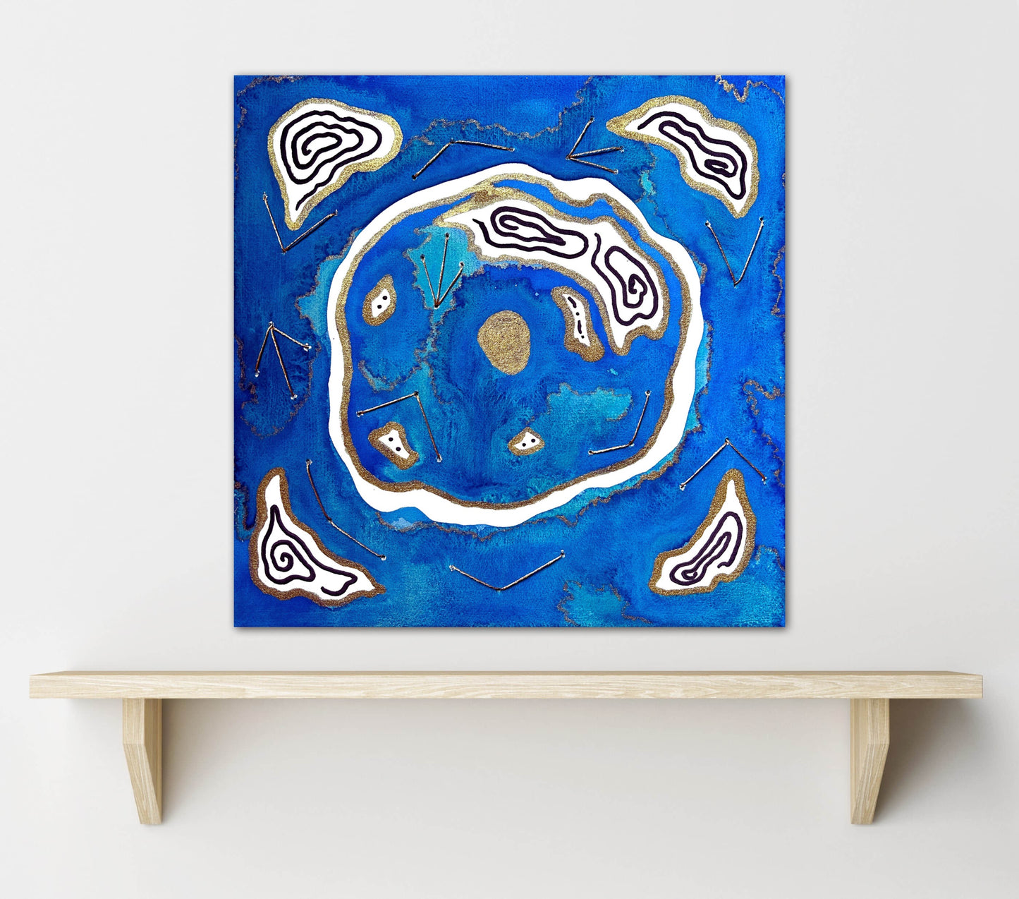 'Golden Tides' Embellished Art Print - Signed By the Artist - Limited Edition