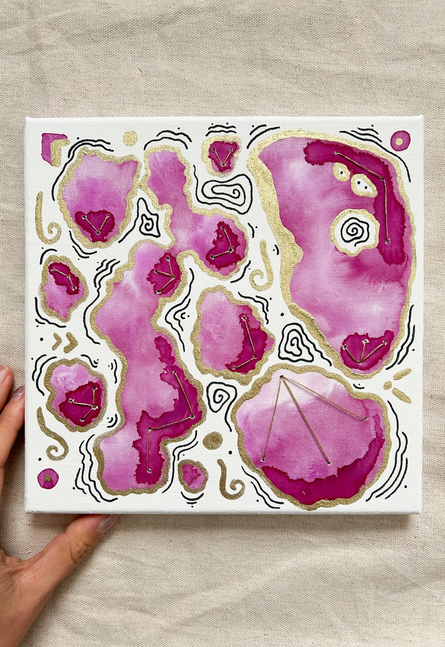 'Archaea' - Original 8x8 Painting