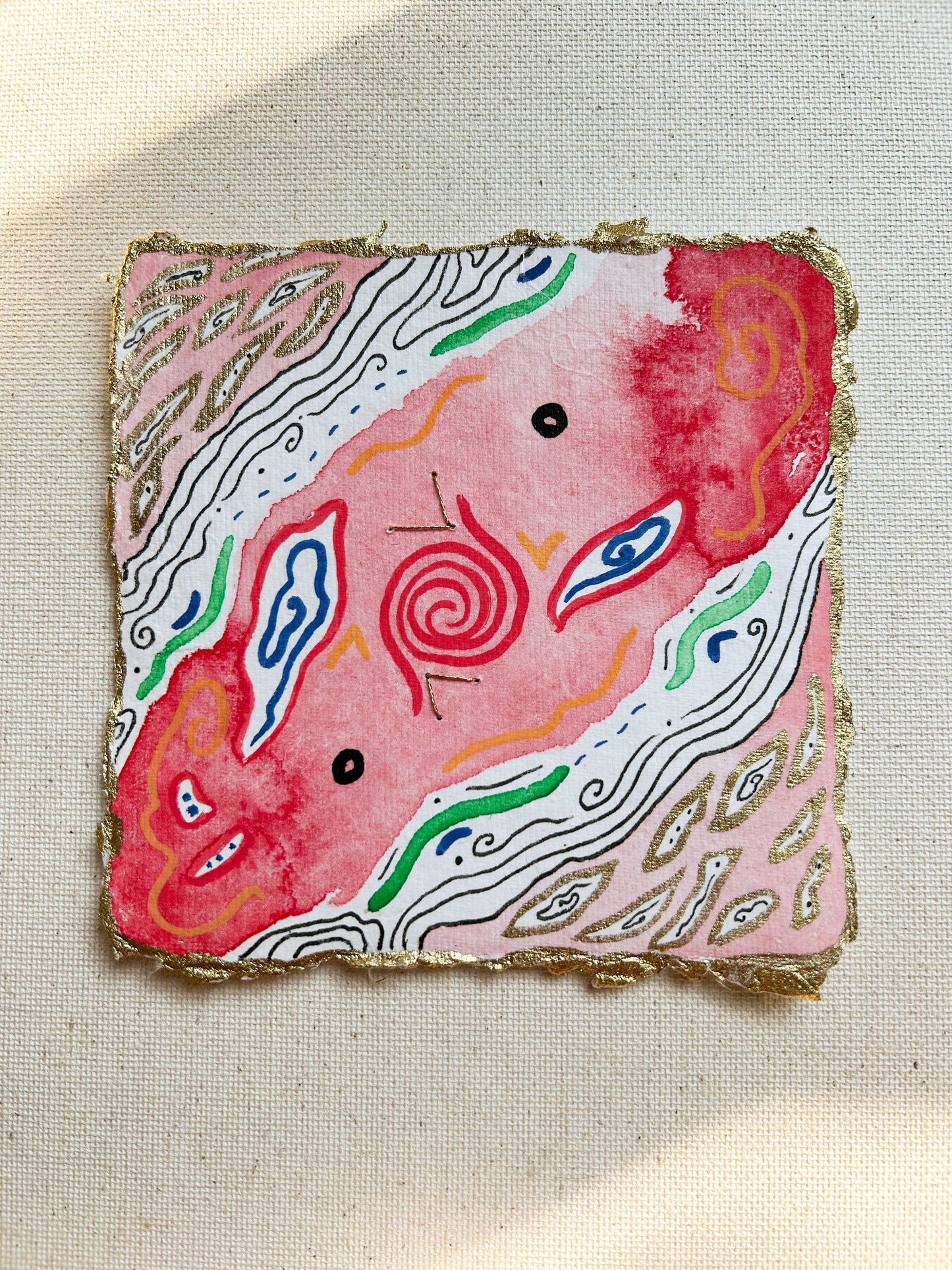 "Island of Things No.4", 4x4 Original Painting
