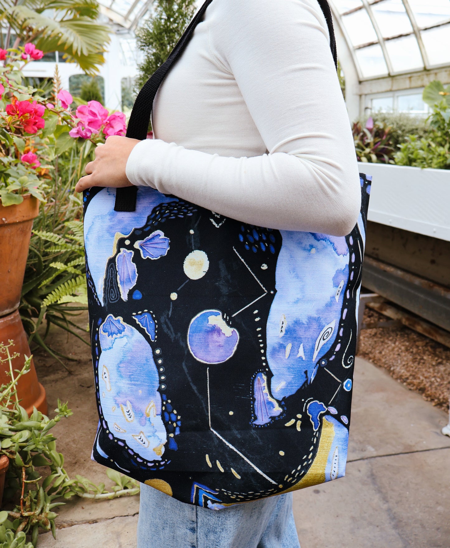 Cosmic Ocean Tote Bag (Dark)