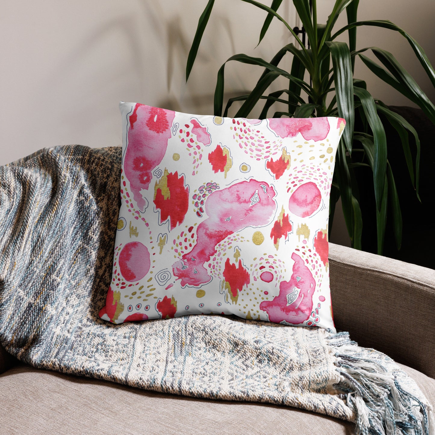 Pink World Pillow
