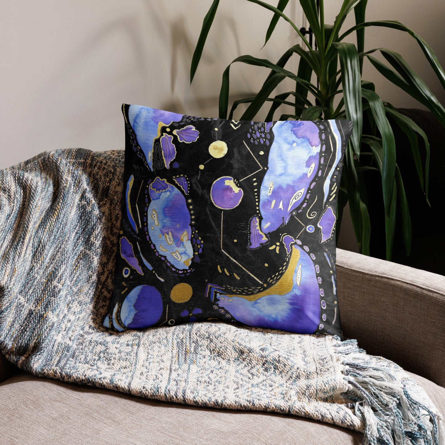 Cosmic Ocean (Dark) Pillow