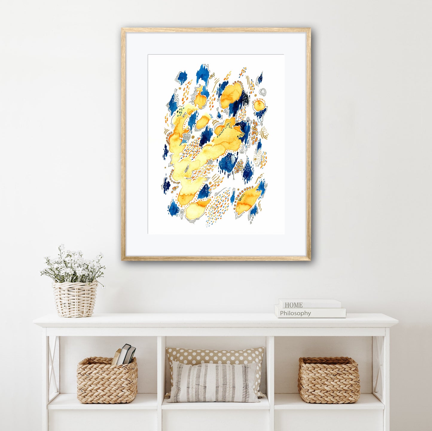 Sunset Seas Abstract Embellished Fine Art Print - Signed By The Artist