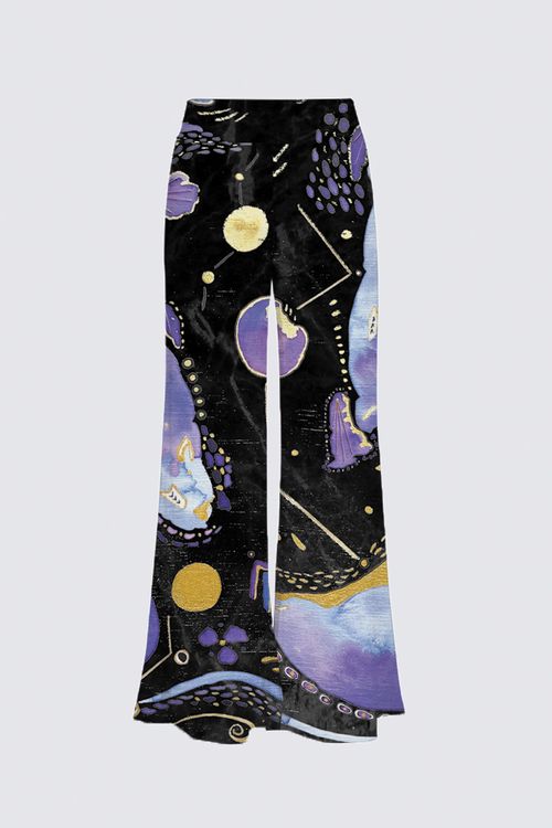 Cosmic Ocean Dark Carla Palazzo Pants