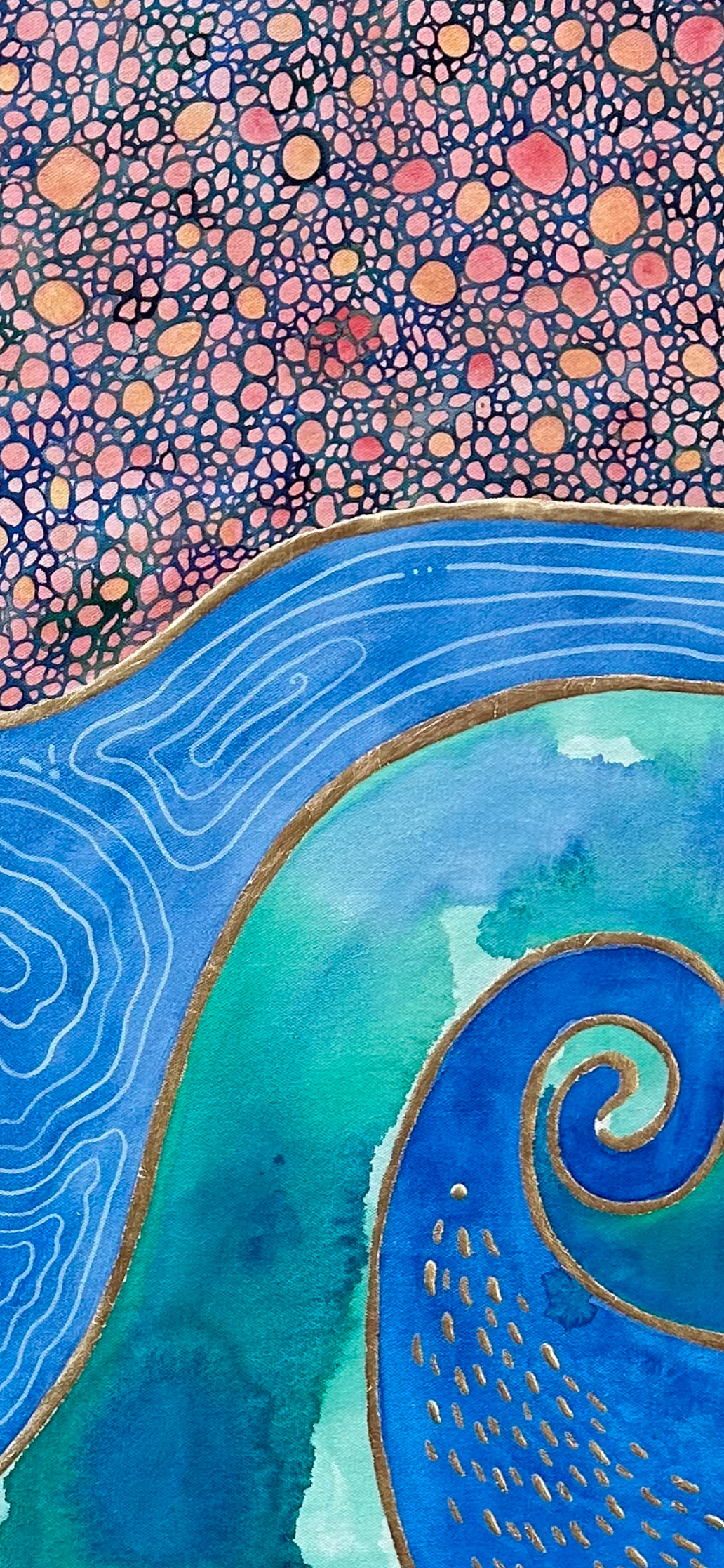 ‘Vessel of the Sacred High Waters’ - Original 36x40 Painting - Taino Art