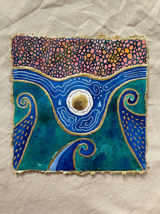 ‘Vessel of the Sacred High Waters No.4’ - Original 8x8 Painting