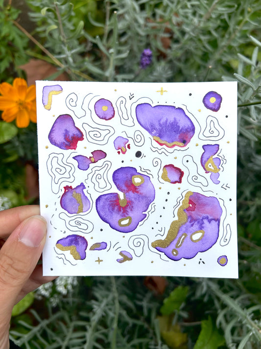 ‘Amethyst Islands No. 1’ - Original 4x4 Painting