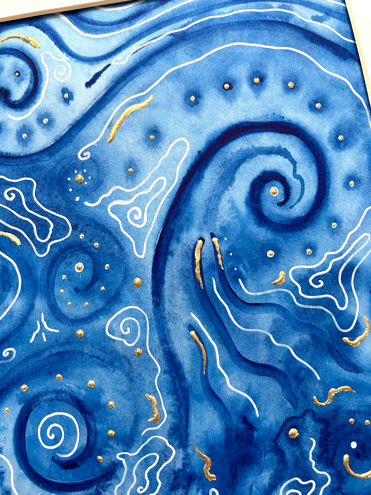 ‘Ancient Water No. 5’ - Original 8x10 Painting Matted in White