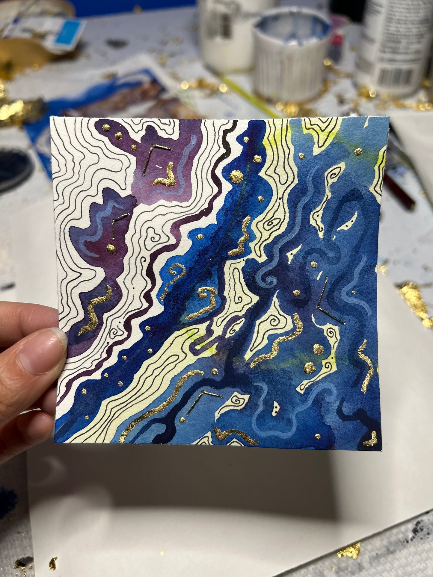 Map Fragment - Original 4x4 Painting