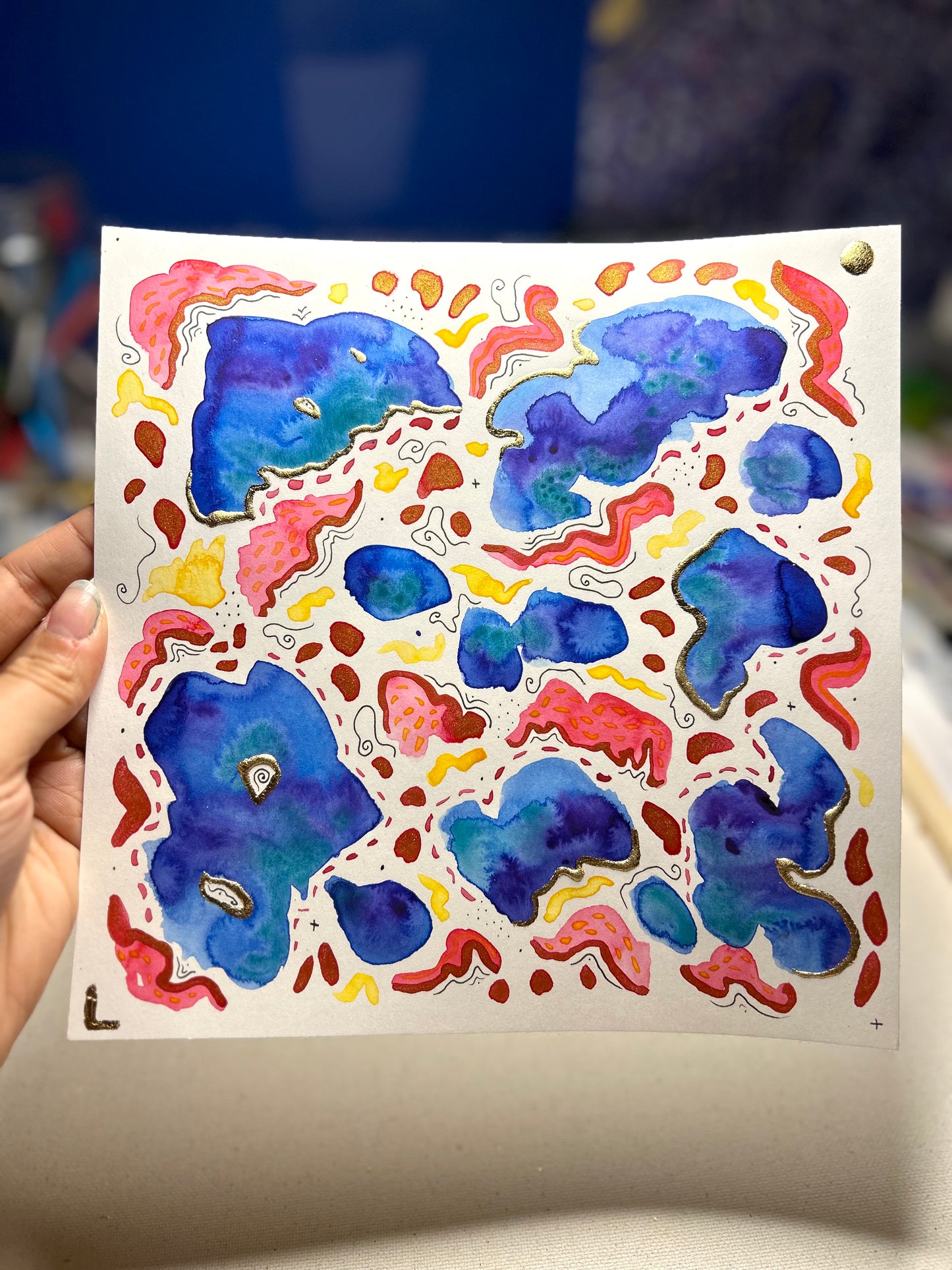 Map Fragment - Original 8x8 Painting