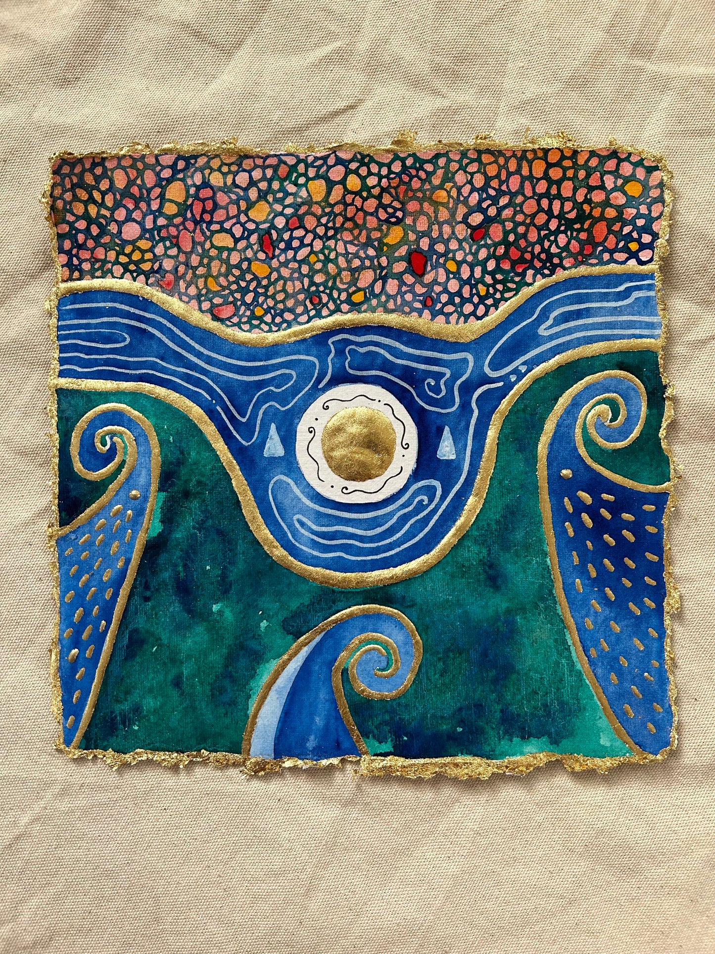 ‘Vessel of the Sacred High Waters No.5’ - Original 8x8 Painting