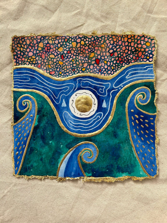 ‘Vessel of the Sacred High Waters No.5’ - Original 8x8 Painting