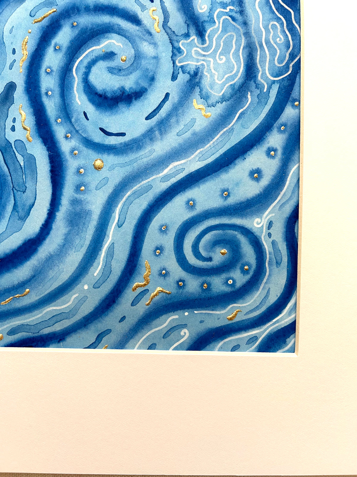 ‘Ancient Water No.4’ - Original 8x10 Painting Matted in White