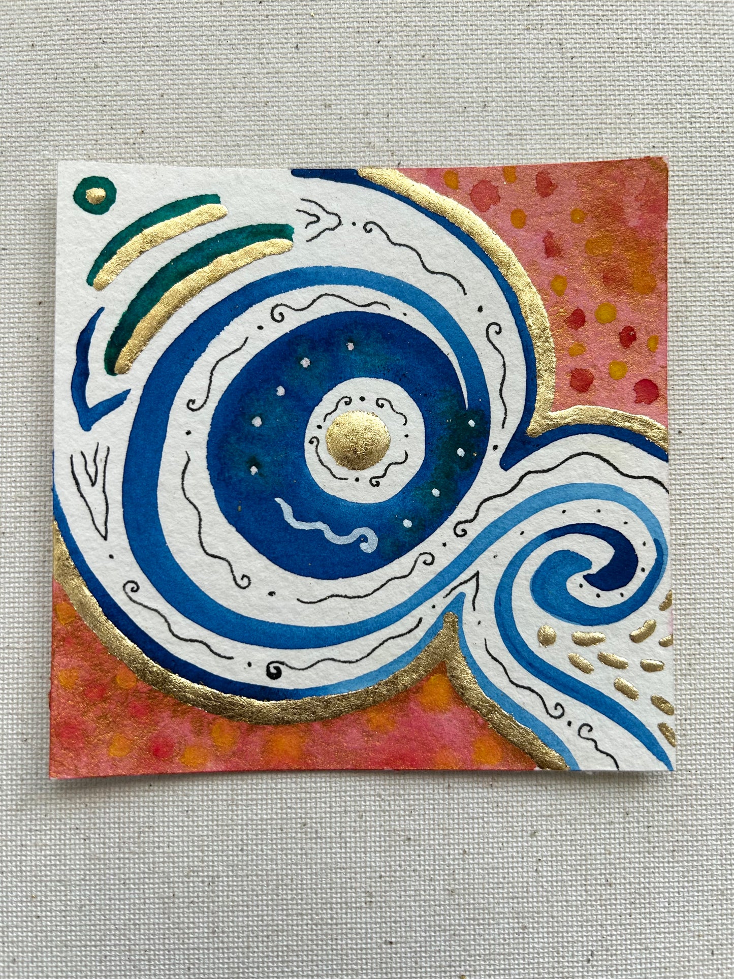 Map Fragment - Original 4x4 Painting
