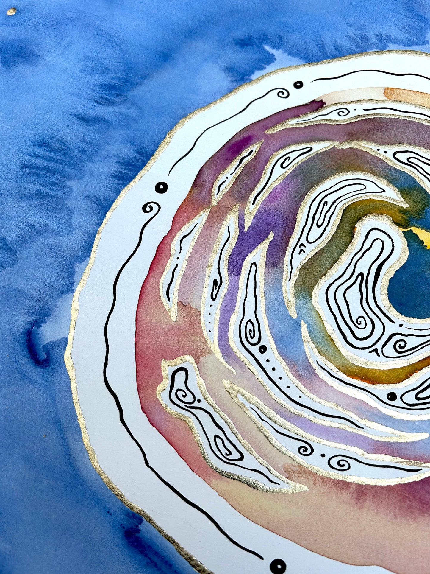 ‘Cosmic Sunset Portal’ - Original 24x24 Painting on Canvas