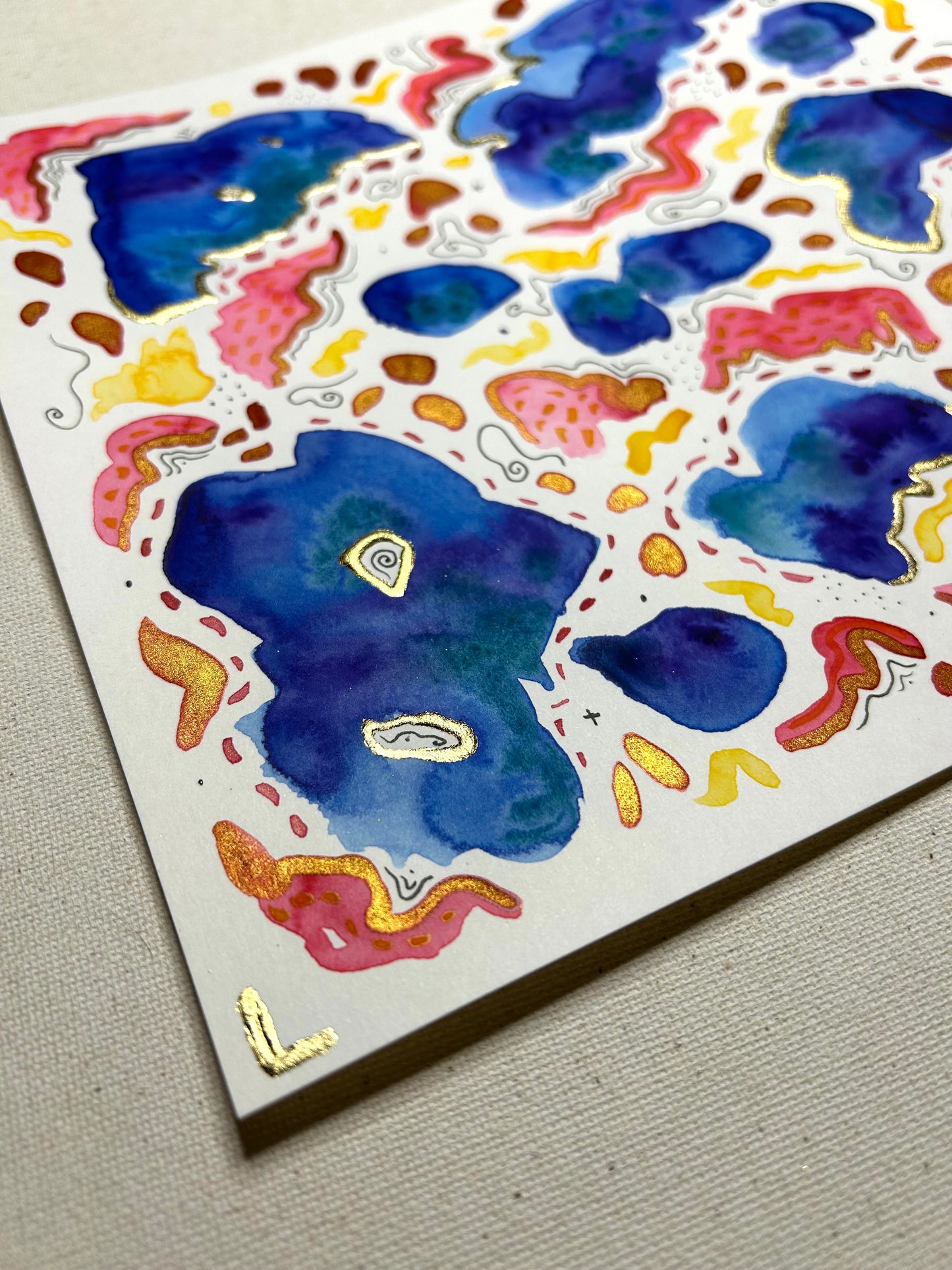Map Fragment - Original 8x8 Painting