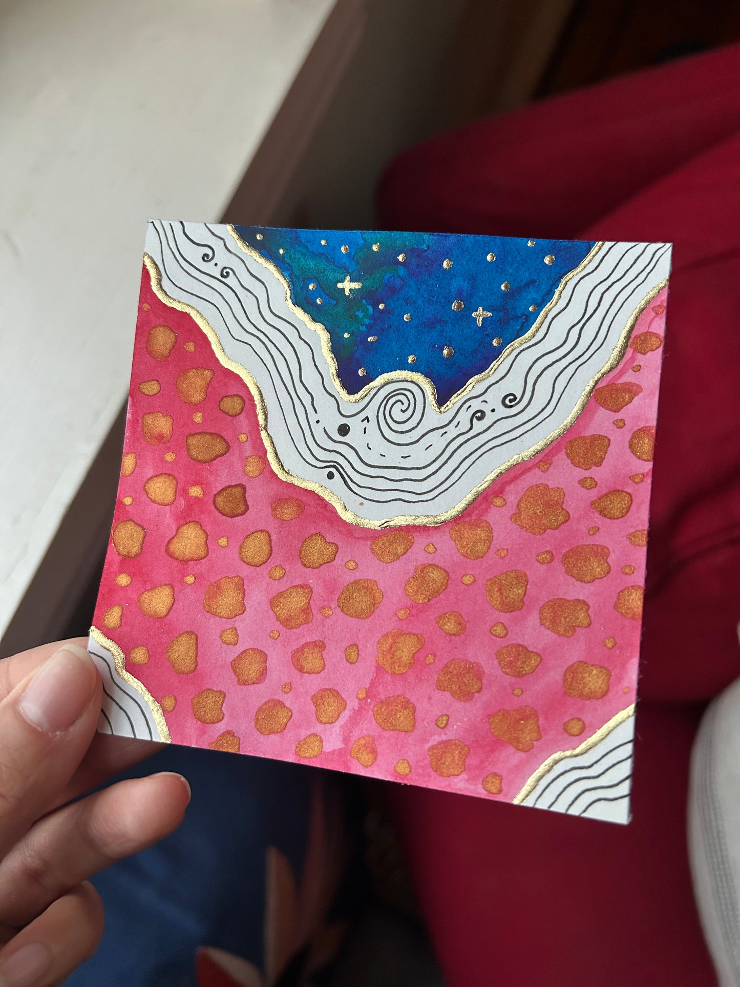 Map Fragment - Original 4x4 Painting