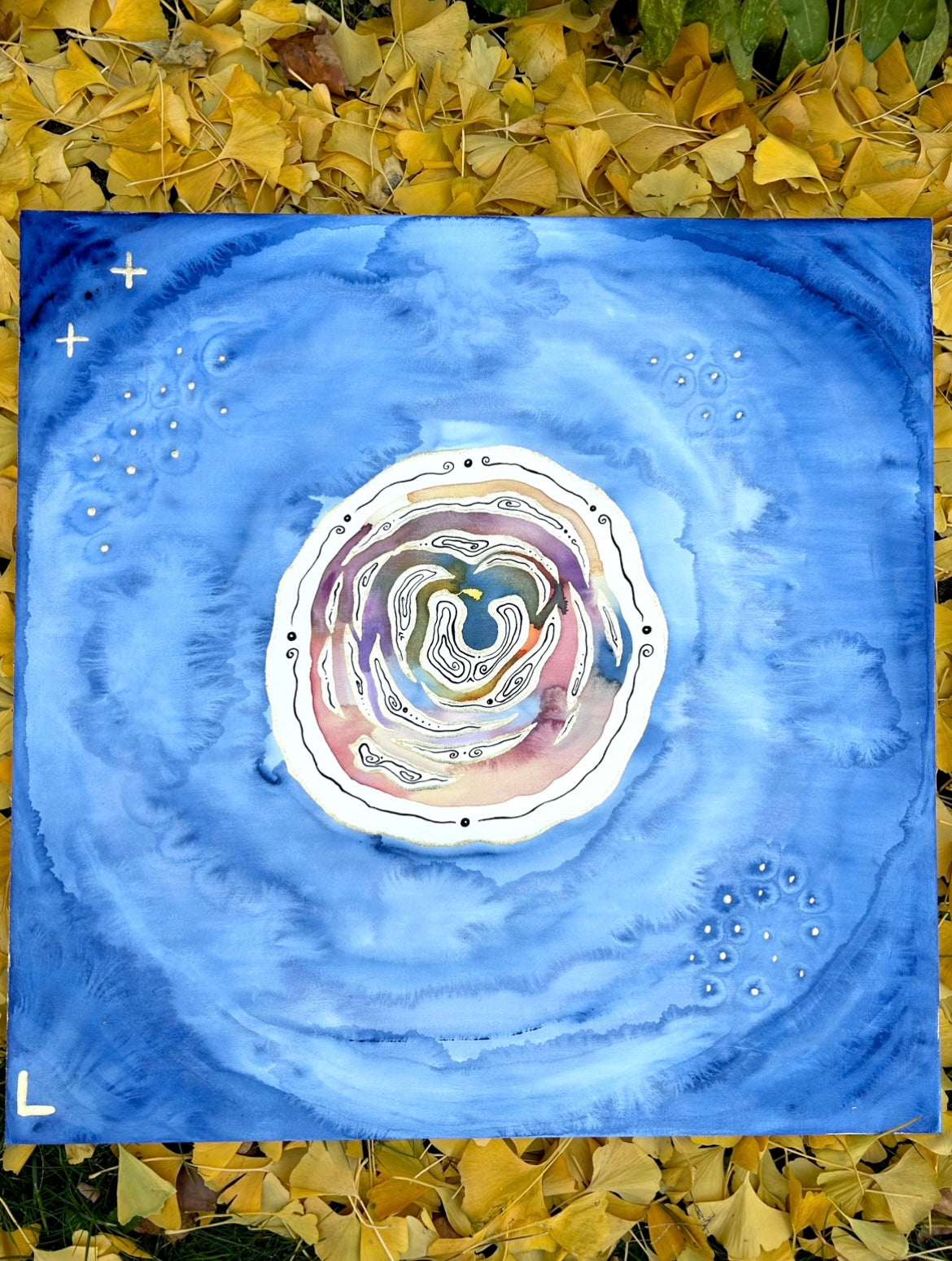 ‘Cosmic Sunset Portal’ - Original 24x24 Painting on Canvas