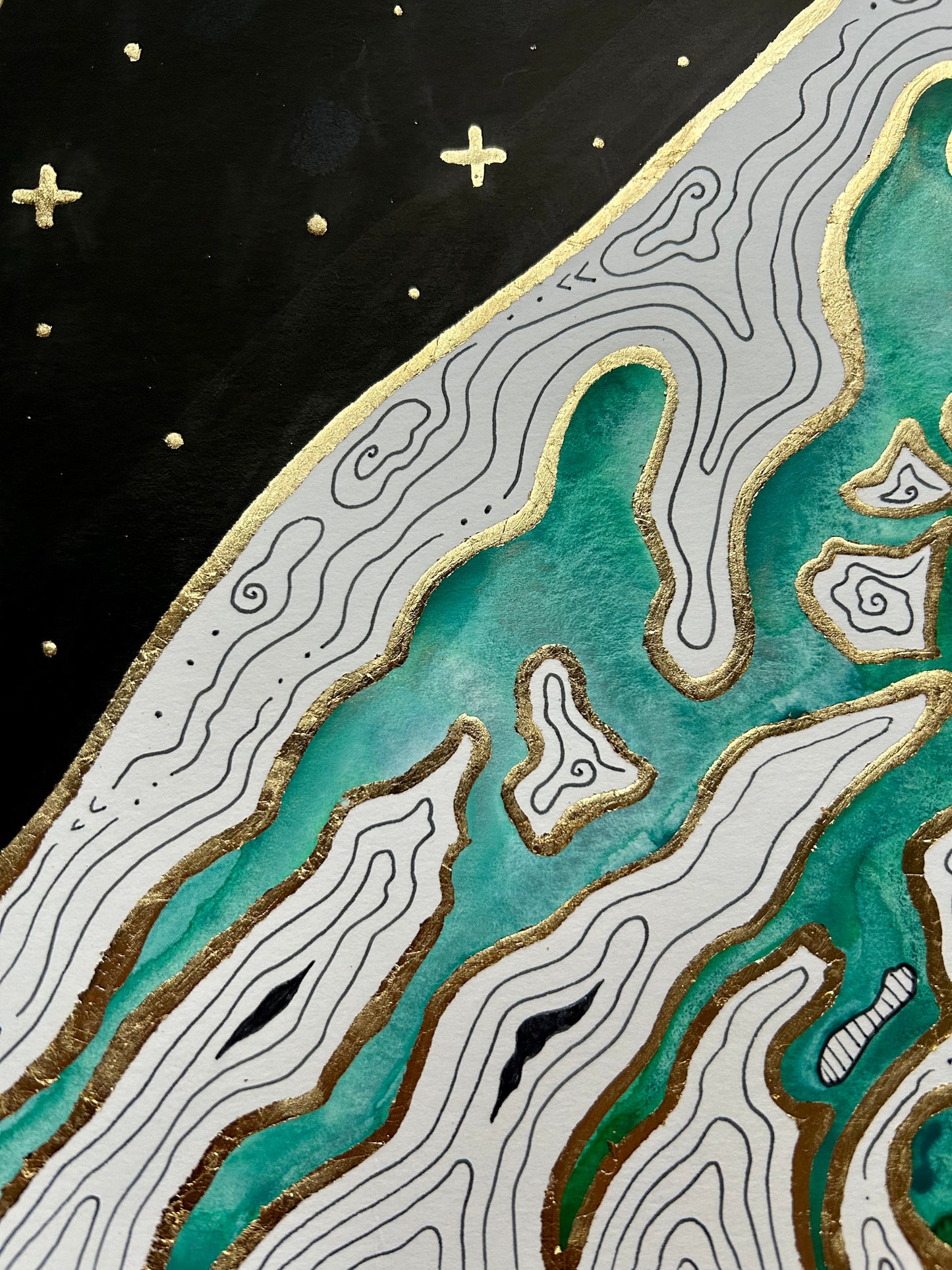 ‘Cosmic Divide No.3’ - Original 8x8 Painting