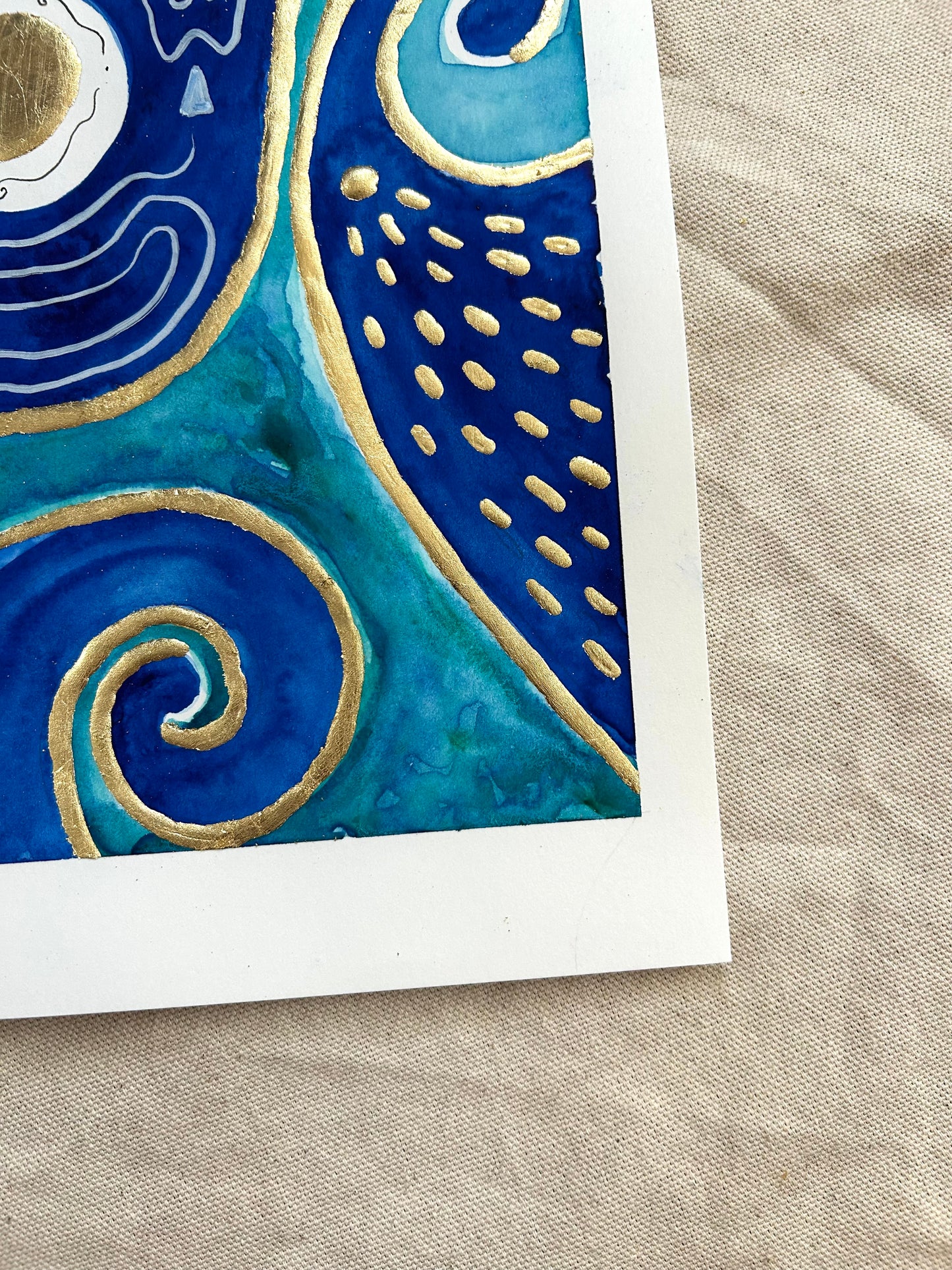 ‘Vessel of the Sacred High Waters No.2’ - Original 8x10 Painting - Matted to 11x14