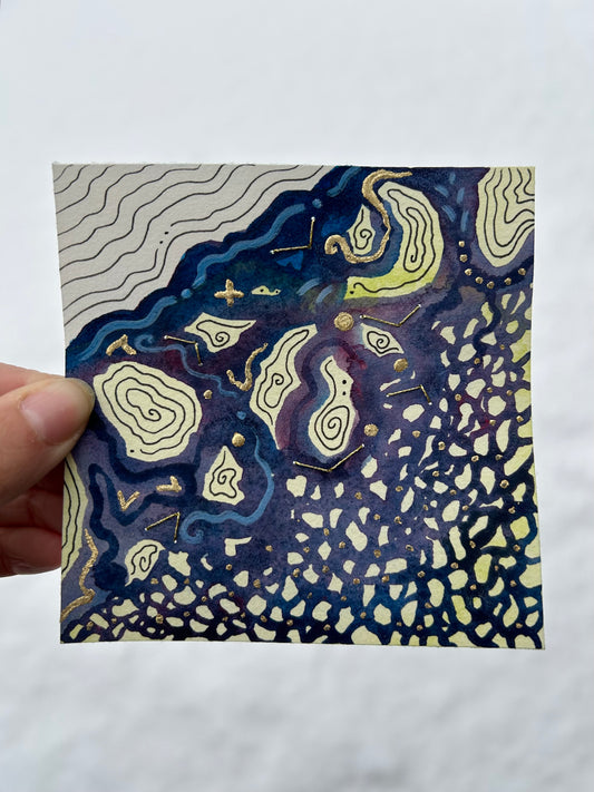 Map Fragment - Original 4x4 Painting