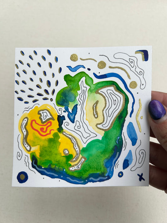 ‘Kelp Forest Edge No. 1’ - Original 4x4 Painting