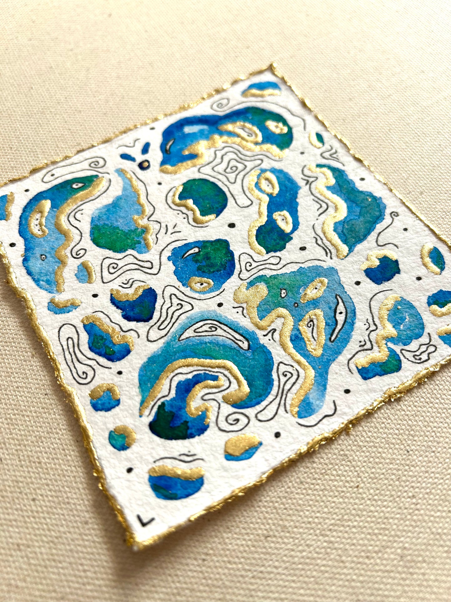 Map Fragment - Original 4x4 Painting
