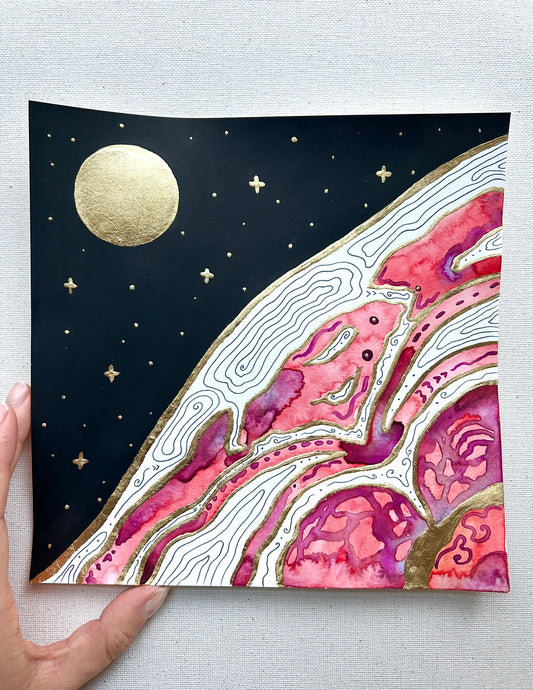 ‘Cosmic Divide No.4’ - Original 8x8 Painting