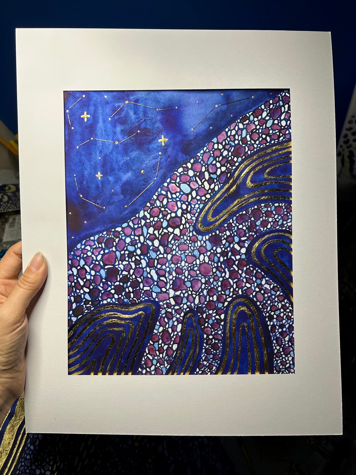 ‘Collective Transcendence II’ - Original 8x10 Painting - Matted in White to 11x14