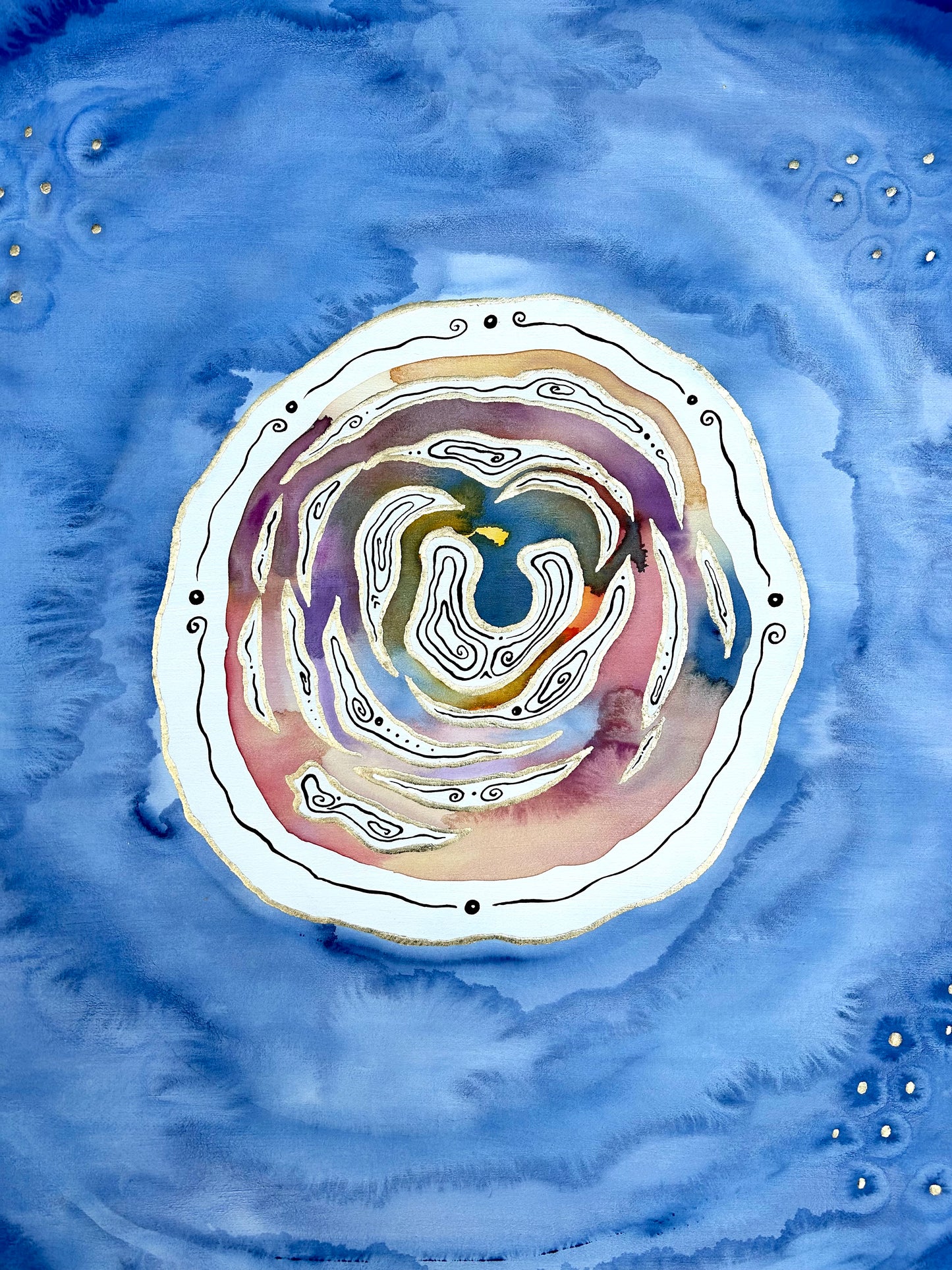 ‘Cosmic Sunset Portal’ - Original 24x24 Painting on Canvas