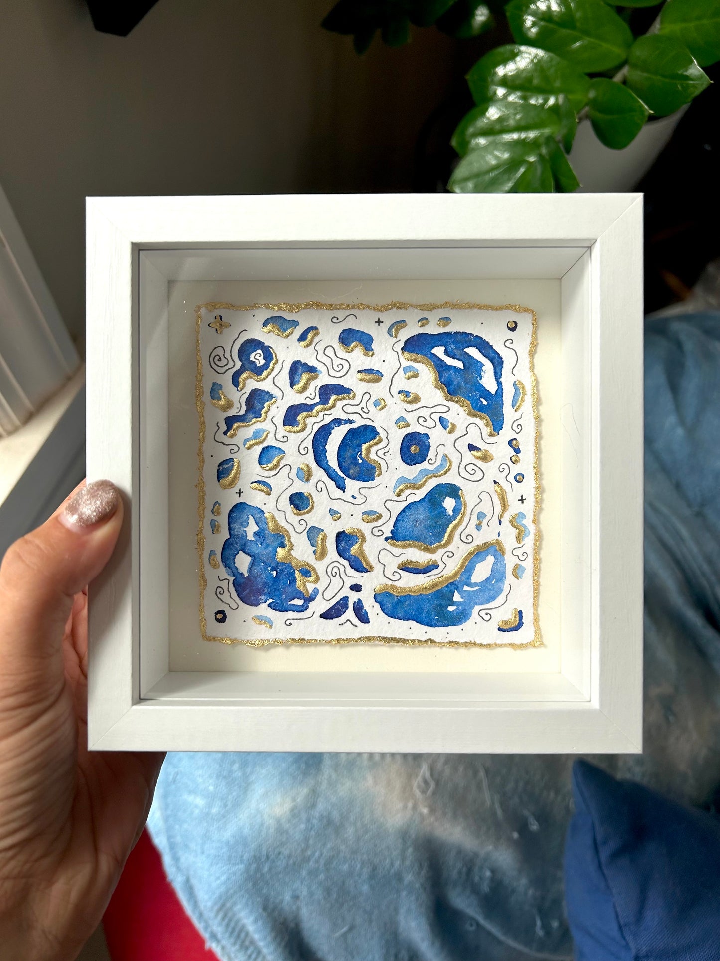 Map Fragment - Original Framed 4x4 Painting