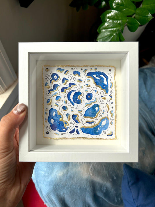 Map Fragment - Original Framed 4x4 Painting
