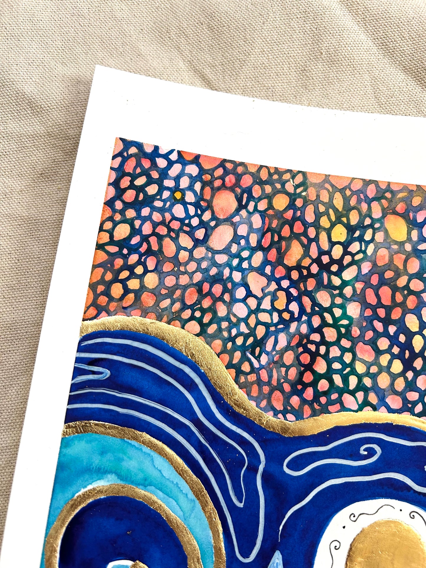 ‘Vessel of the Sacred High Waters No.2’ - Original 8x10 Painting - Matted to 11x14