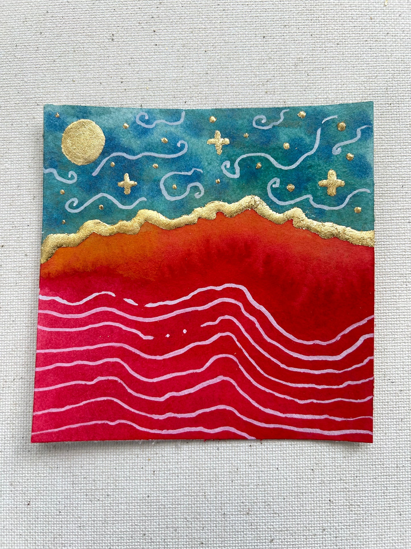 Map Fragment - Original 4x4 Painting