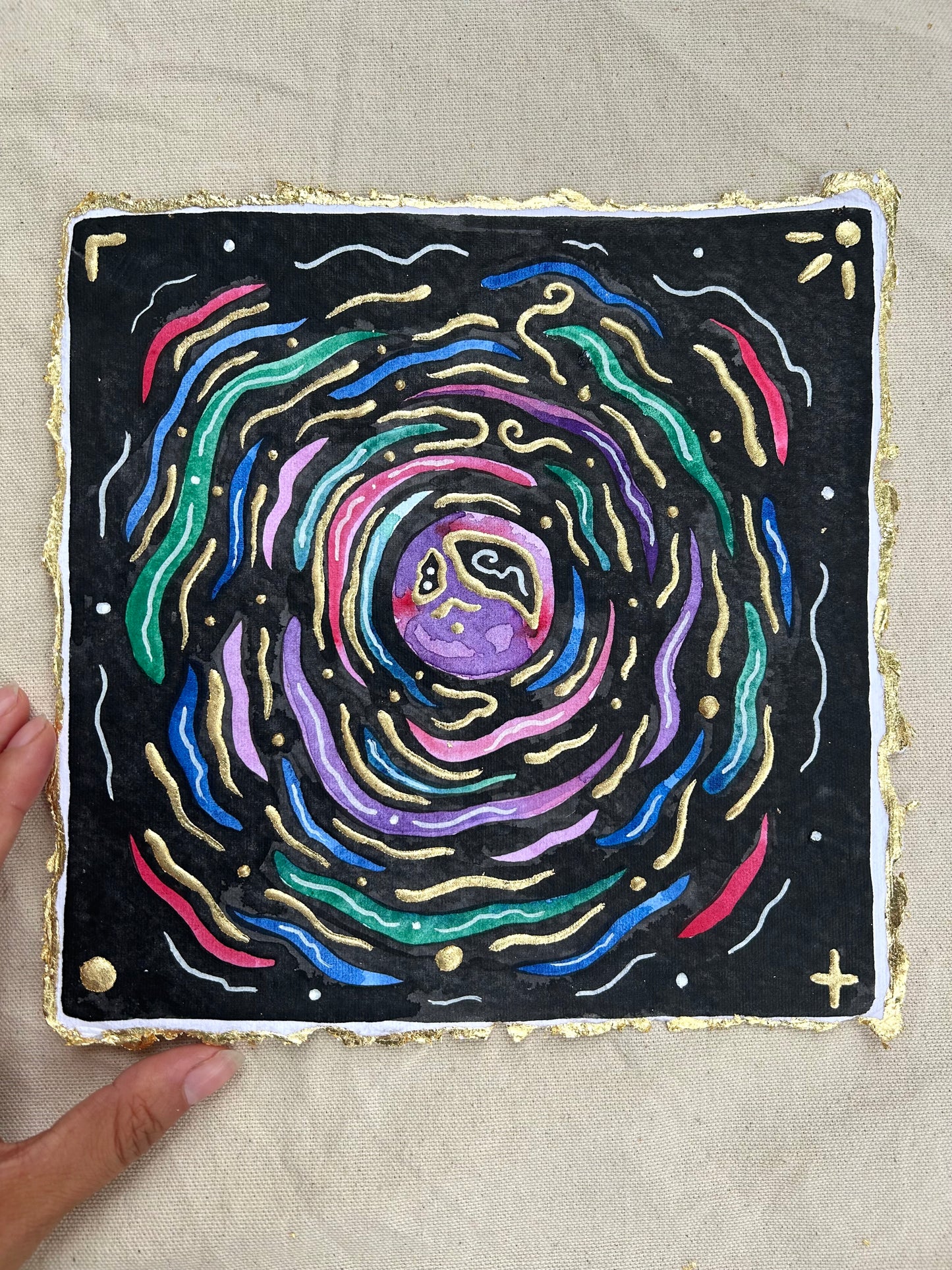‘Chromatic Current’ - Original 8x8 Painting