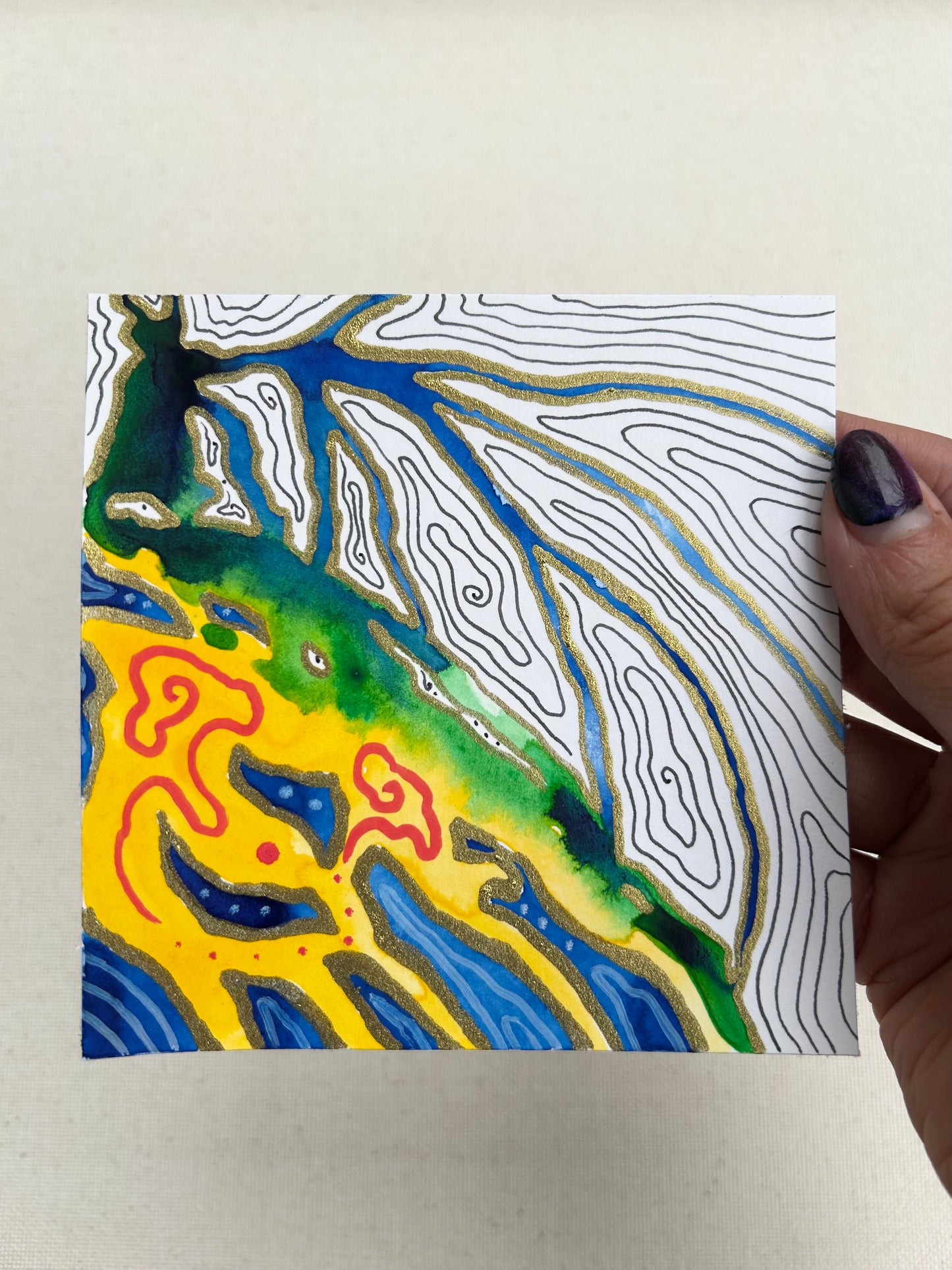 ‘Kelp Forest Edge No.2’ - Original 4x4 Painting