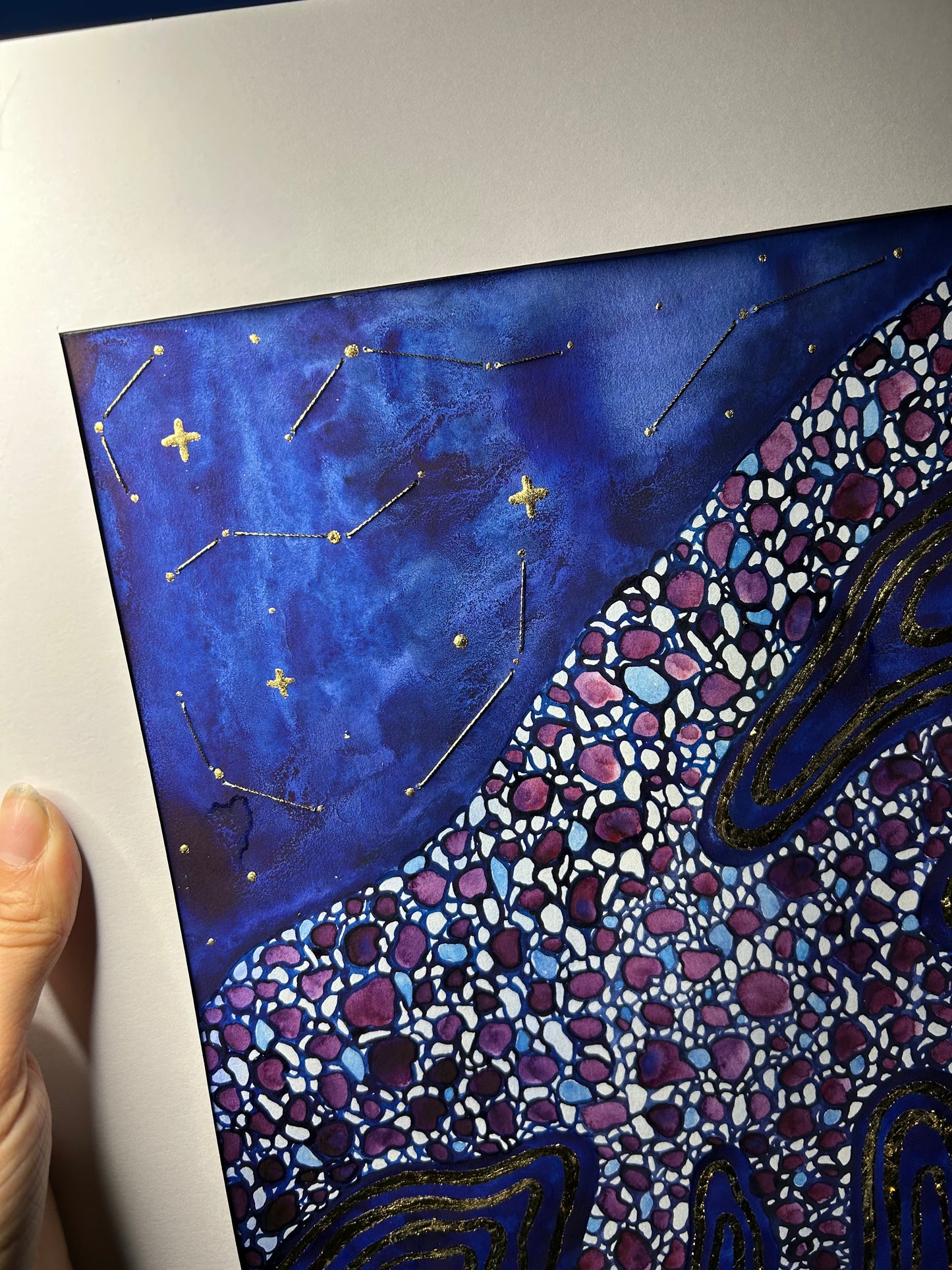 ‘Collective Transcendence II’ - Original 8x10 Painting - Matted in White to 11x14