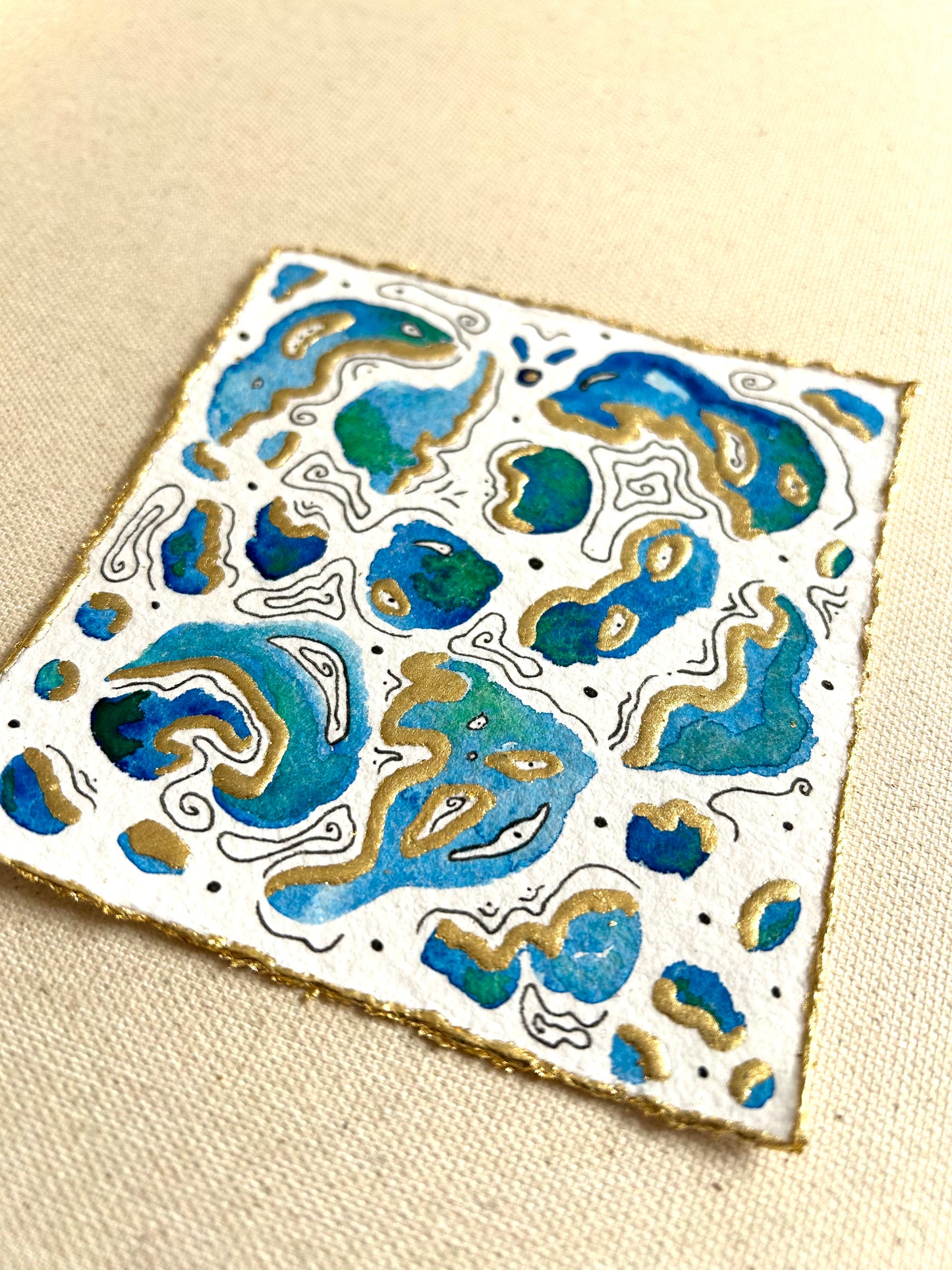 Map Fragment - Original 4x4 Painting