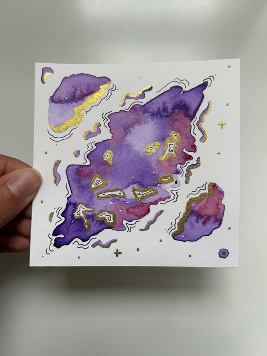 ‘Amethyst Island’ - Original 4x4 Painting